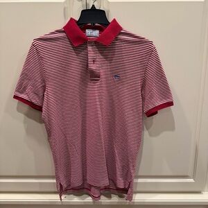 Southern Tide Red and White Striped Polo Shirt - Alabama Crimson Tide